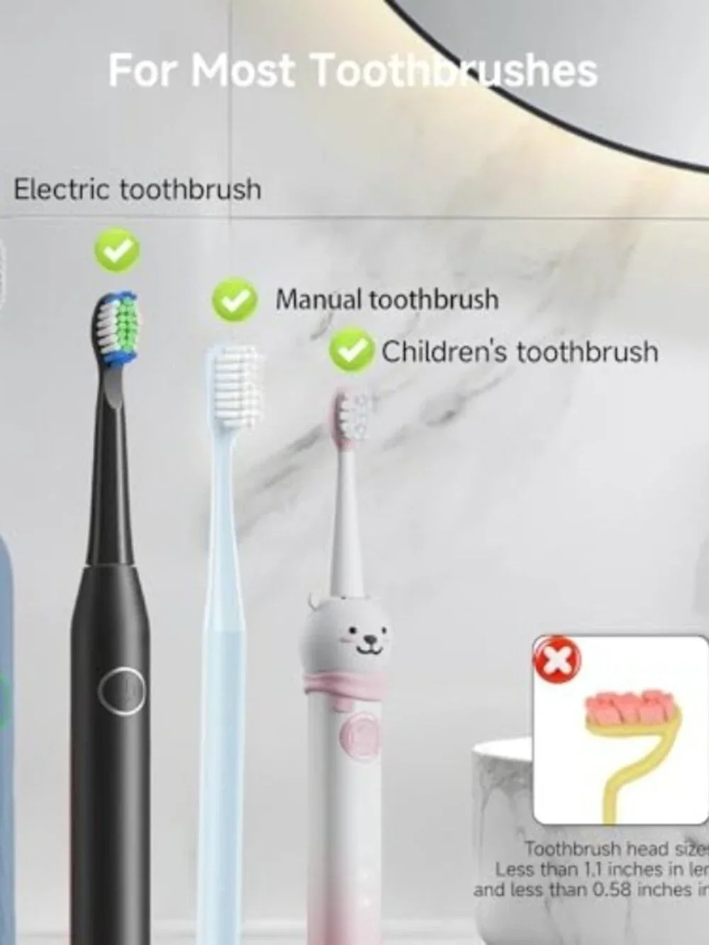 Toothbrush Holder Sanitizer - Toothbrush Dryer and Cleaner, Wall Mounted Holder